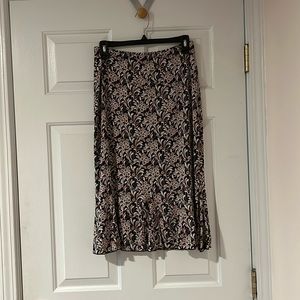 Brown Floral Maxi Skirt